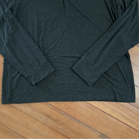 Eberjey Henley Tencel Modal Long Sleeve Charcoal - Picture 5 of 6